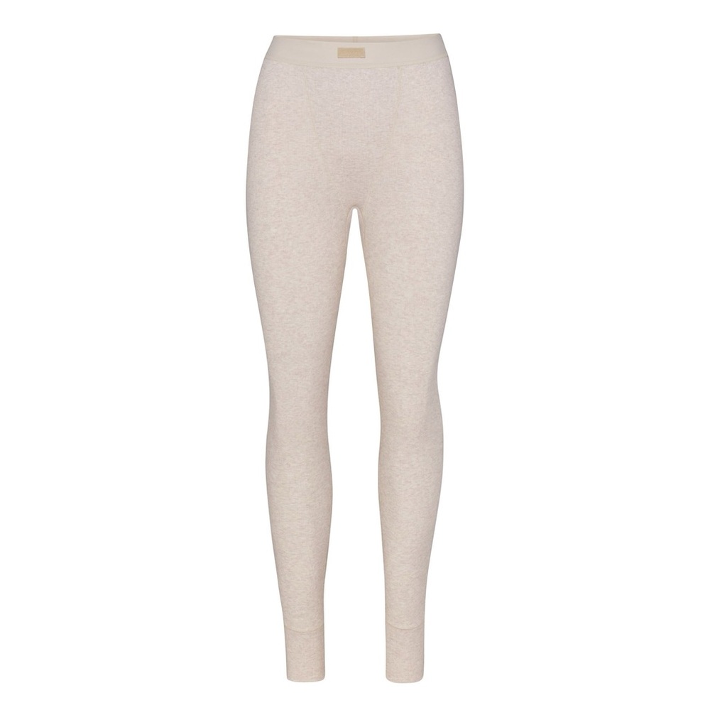 RARE skims heather oatmeal cotton rib leggings